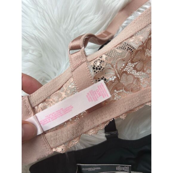 Victoria’s Secret 36DD bundle black and pink/nude bra no padding - Picture 5 of 6